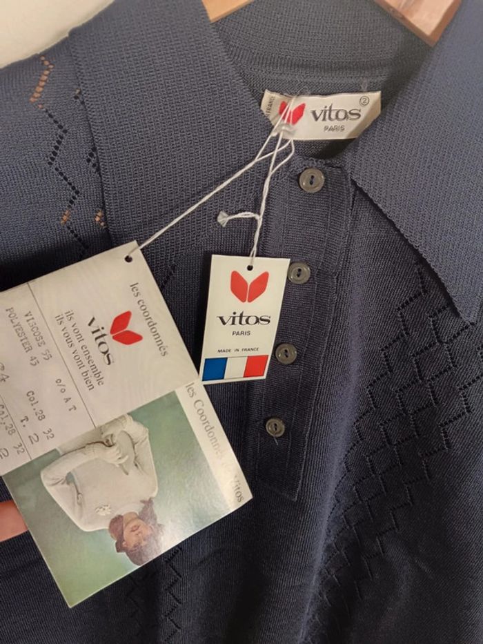 C27 blouse marine Vitos T2 - photo numéro 3
