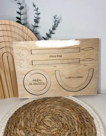 Planche gabarit attache tétine modèle 4