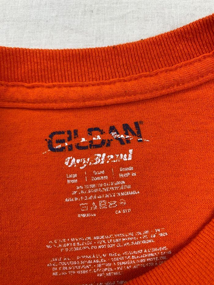 T-shirt imprimé sport USA, homme, été, Orange, L - photo numéro 4