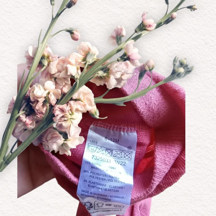 Collants roses pour bébé fille taille 6 mois - photo numéro 3