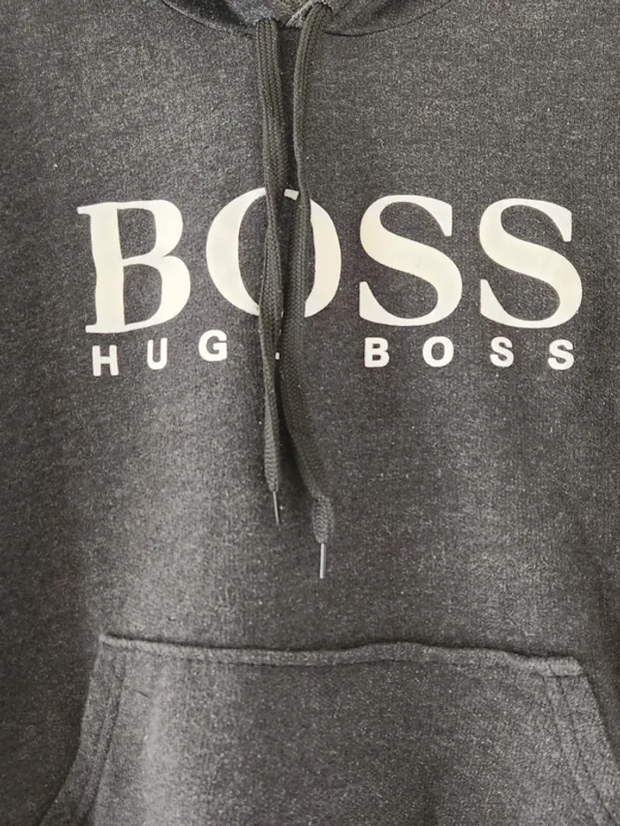 Sweat à capuche noir chiné – Taille S/M - photo numéro 2