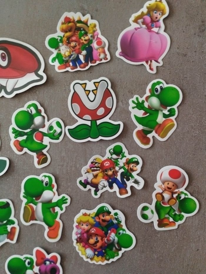 Lot x16 stickers autocollants Mario - photo numéro 3