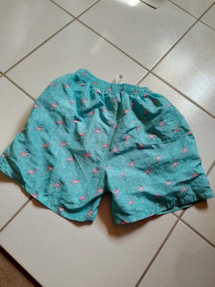 Short de plage femme Bleu ciel Motif flamands roses - photo numéro 8