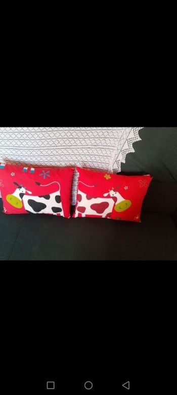Lot de 2 coussins vaches