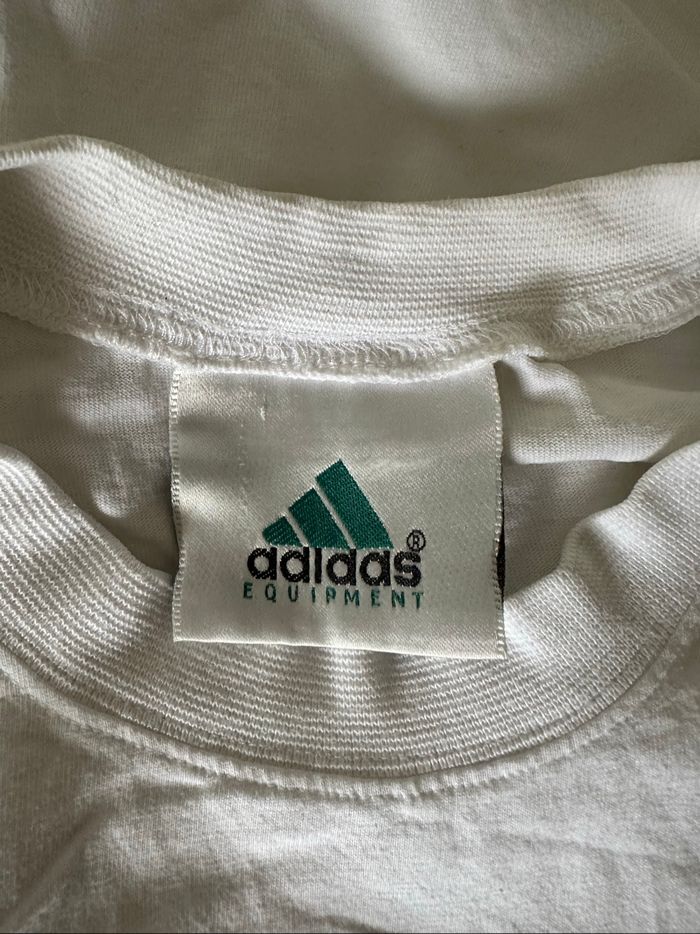 T-shirt blanc et vert Adidas Equipment Vintage T38 M - photo numéro 6