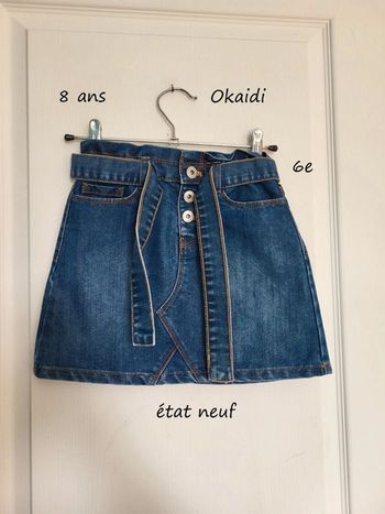 Jupe jean avec bouton okaidi 8 1ns