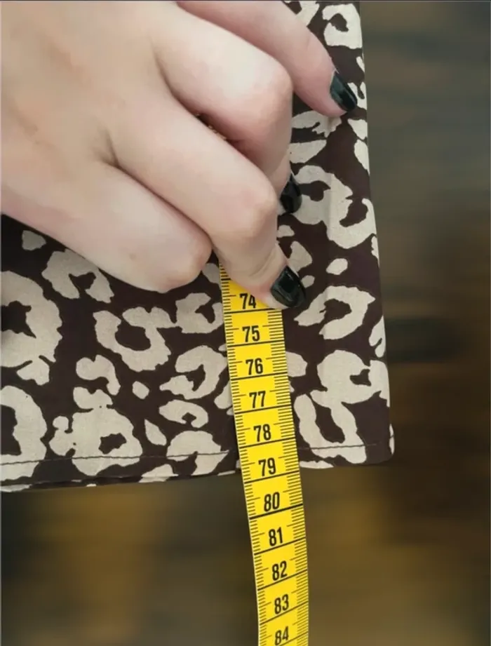 Jupe longue à motif taille haute avec fente - photo numéro 8