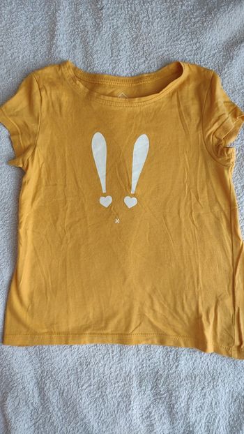 T-shirt manche courte moutarde 5 ans
