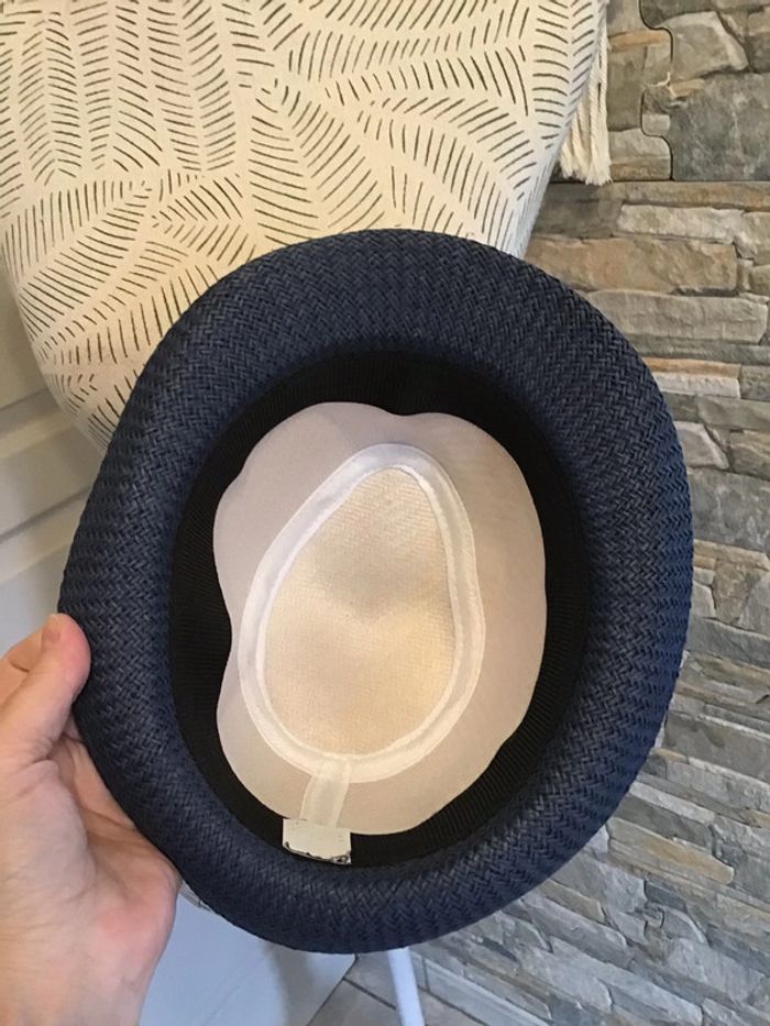 Chapeau taille 53/54 beige et bleu 5/8 ans - photo numéro 3