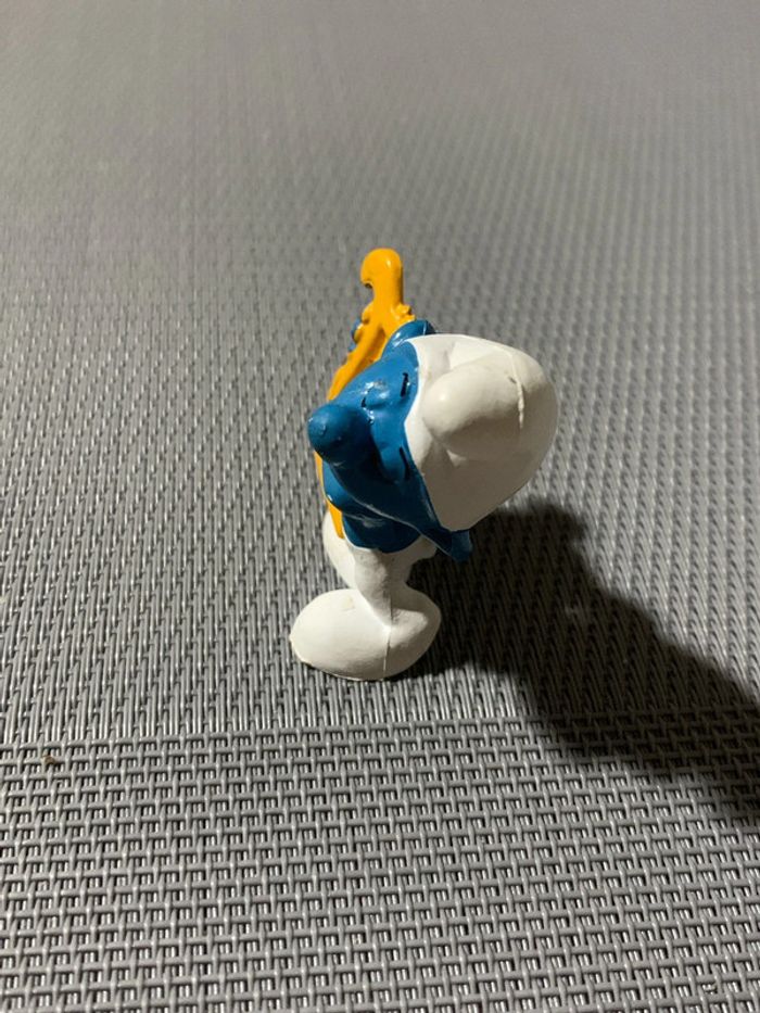 Figurine Les Schtroumpfs Smurf Musicien harpe Schleich Vintage Peyo - photo numéro 4