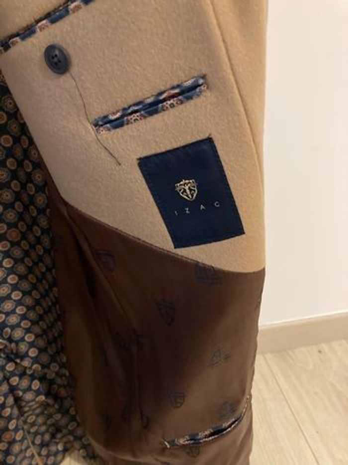 Manteau mi-long en laine Camel - photo numéro 2