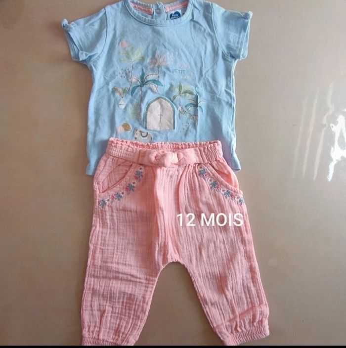 Ensemble fille 12 mois