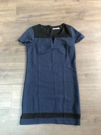 Robe droite et chic camaïeu taille 36 marine et noire