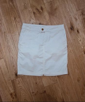 Mini jupe blanche enduite taille 36