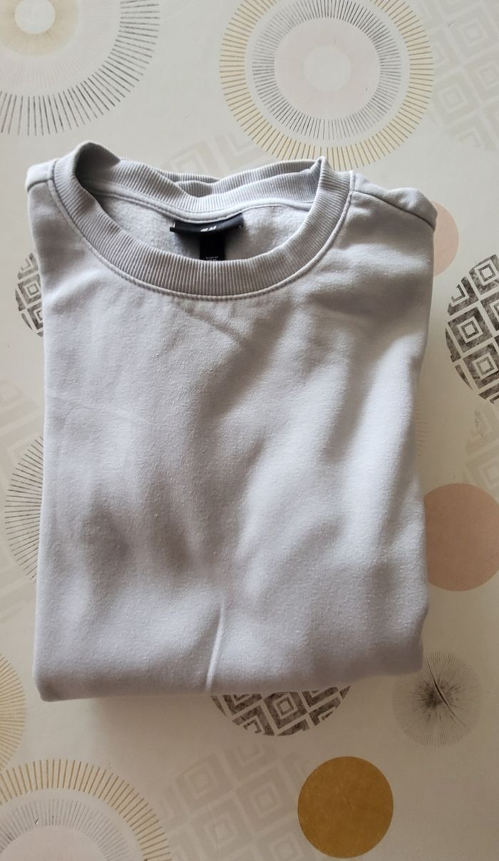 H&M Sweat ML TEurM - Gris-Regular Fit-Col Rond en TBE - photo numéro 9