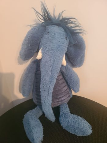 Jellycat Alfred Elephant - Blue Cordy Elephant - SnaggleBaggle