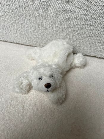 Peluche chien blanc Dani