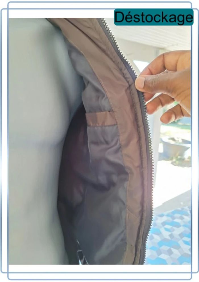 Veste mi saison denim projet marron et noir - taille S - dou0001 - photo numéro 8