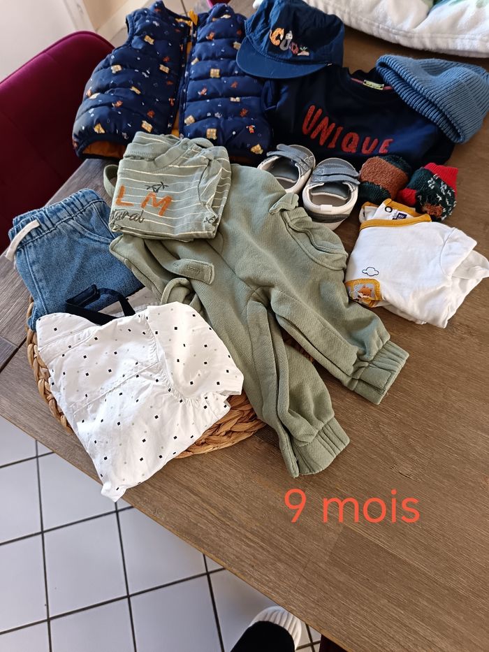 Lot vêtements garçon 9 mois