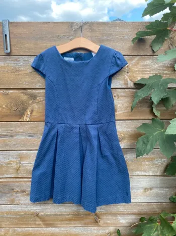 Robe bleu marine okaidi automne hiver 8 ans