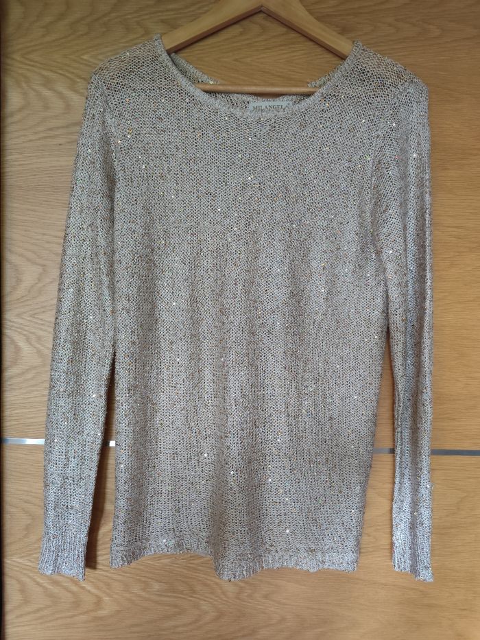 Pull à sequin doré - photo numéro 2
