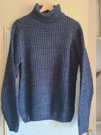 Pull homme chaud comme neuf bleu grisé Hope'N Life L