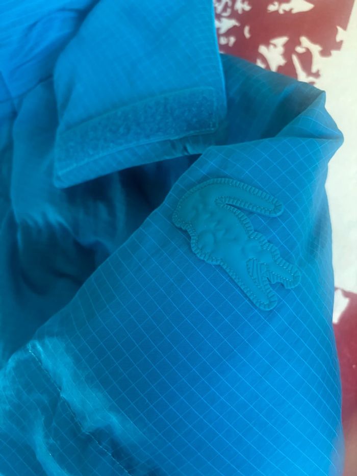 Doudoune Lacoste taille us: xs/ fr: 44 bleu à carreau - photo numéro 4