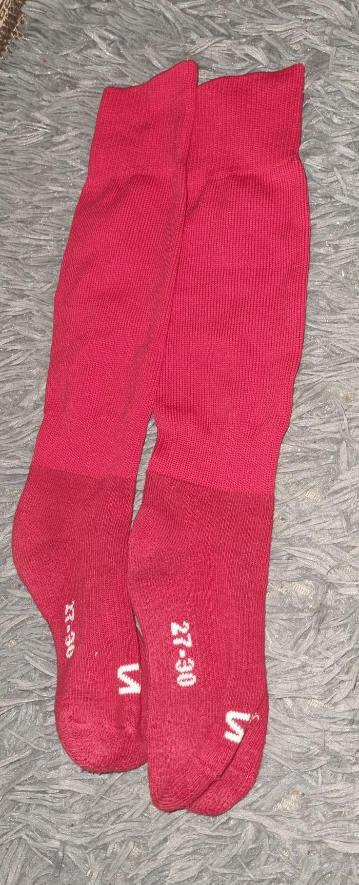 Chaussettes de foot rouge 27-30