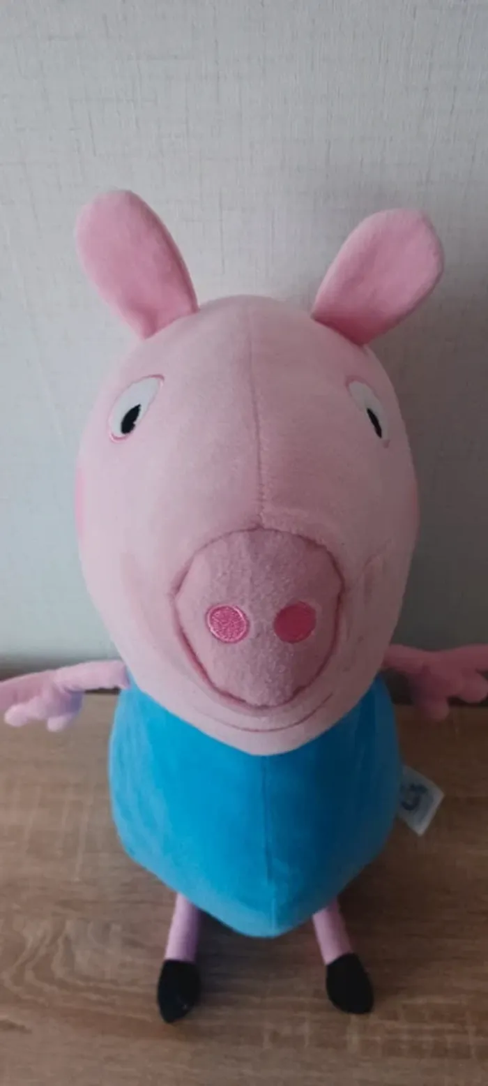 Peluche George Pig, environ 50 cm de hauteur, propre et en très bon état. - photo numéro 5