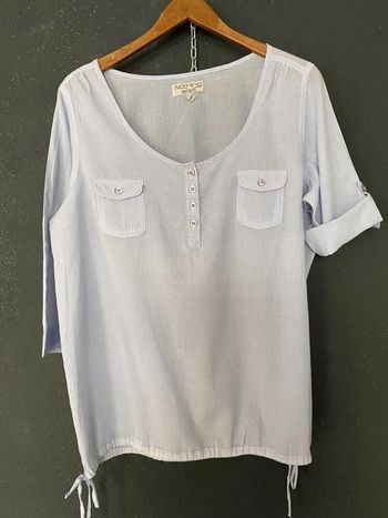 Blouse tunique manches pouvant être retroussées