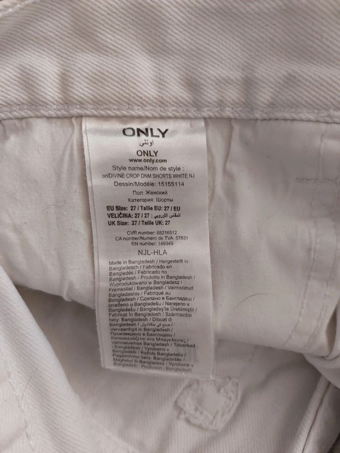 Short jeans blanc Taille EU 27 (36/37 FR) - photo numéro 4