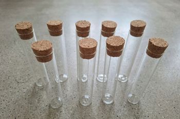 ​✨ Lot de 9 Tubes à Essai en Verre avec Bouchons en Liège