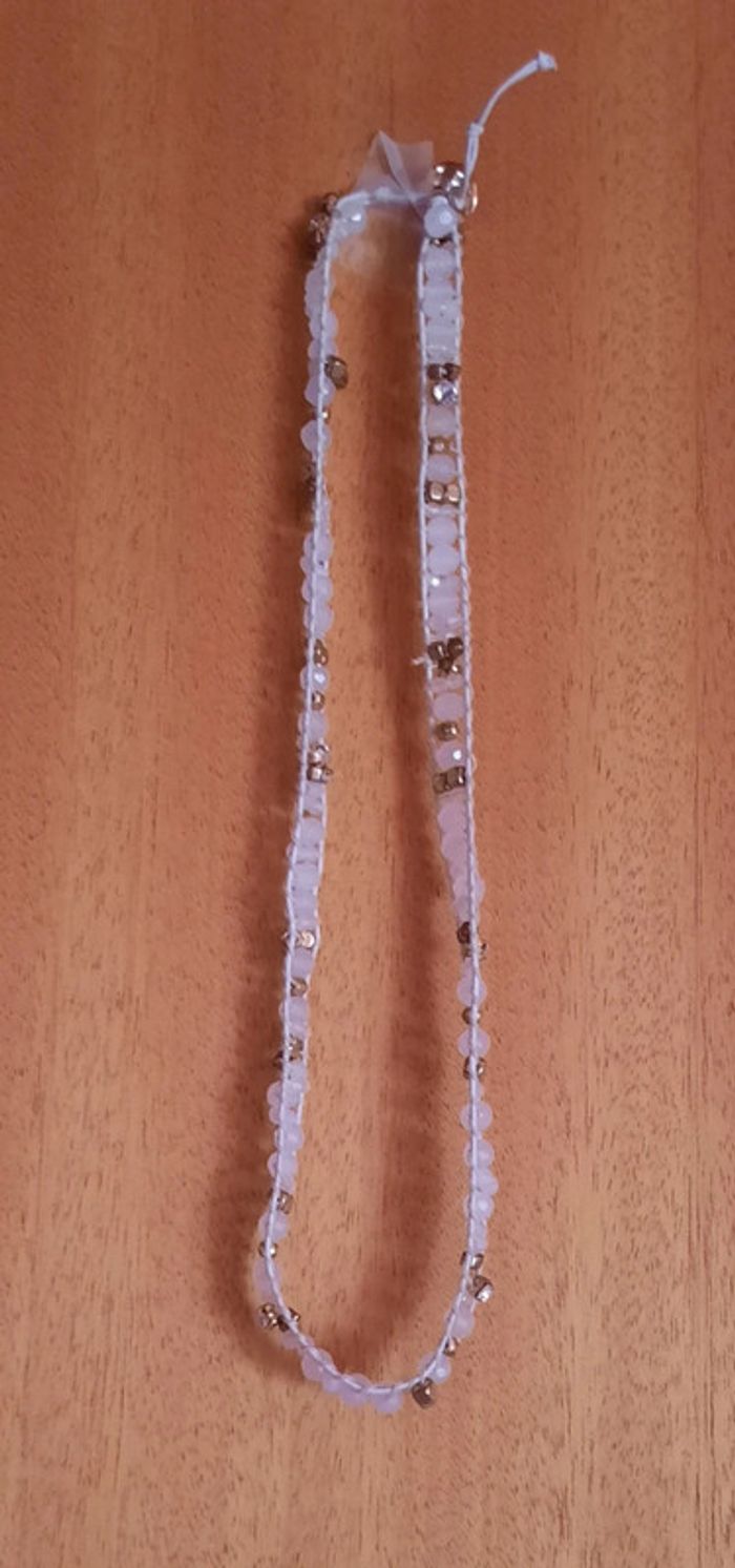 Headband blanc et doré - photo numéro 2
