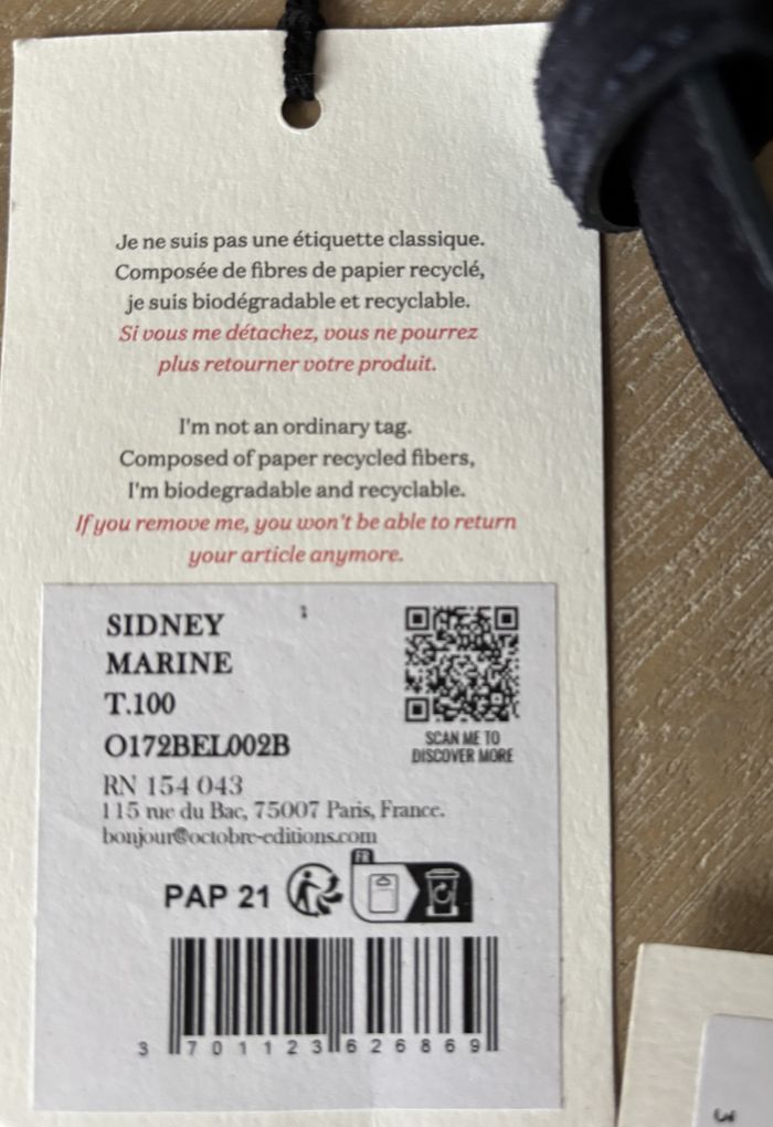 CEINTURE PORTE CARTE OCTOBRE EDITIONS - photo numéro 6