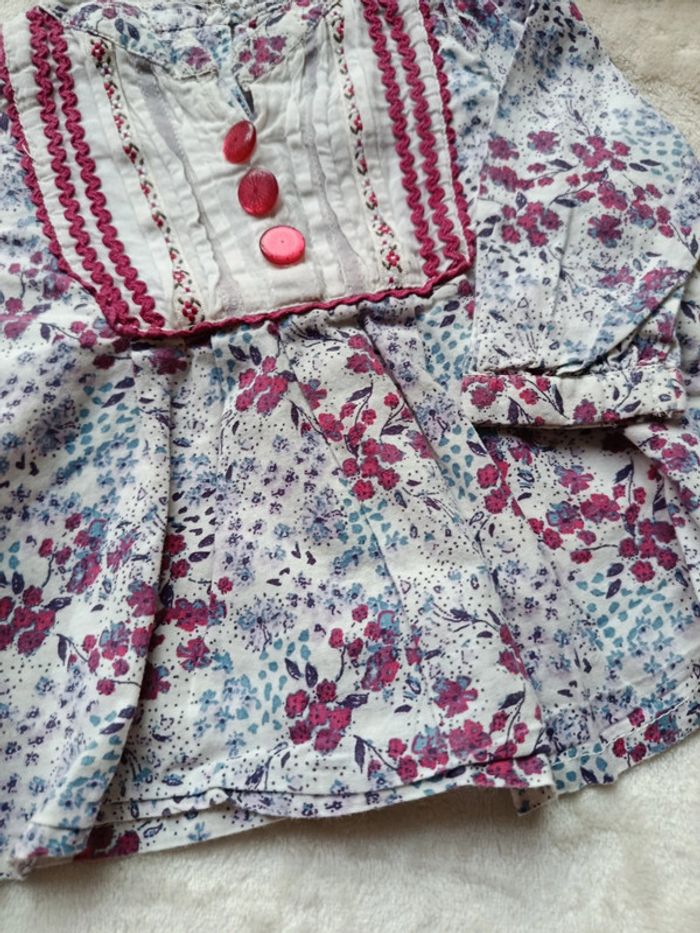 Blouse fleuri violette 6 mois Tape à l'œil - photo numéro 2