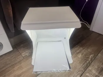 Box pour photo prise de vu avec éclairage led intégré avec fond noir et fond blanc