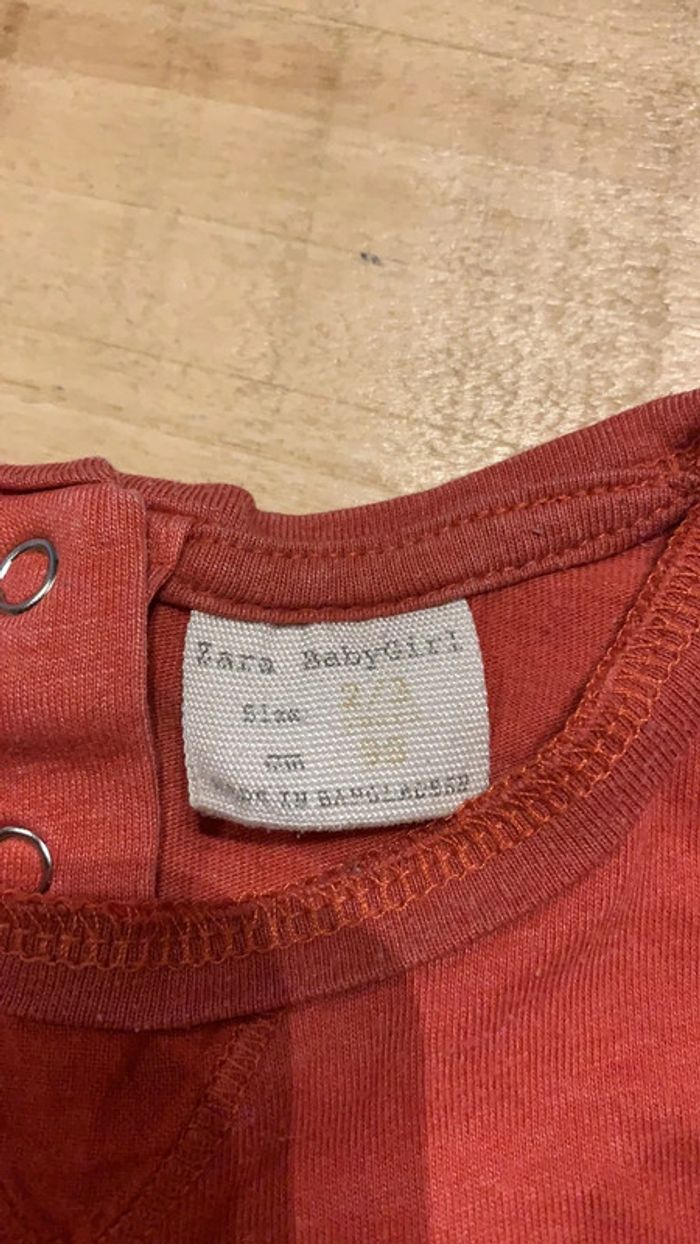 Tee-shirts manche longue rouge Zara 2/3ans - photo numéro 3
