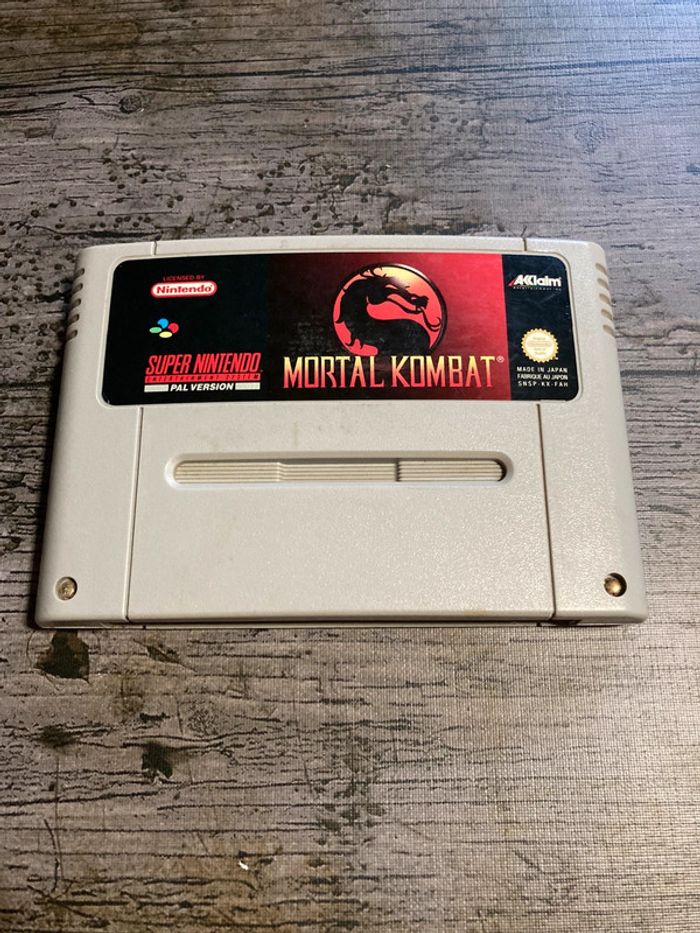 Mortal Kombat Jeu Super Nintendo Loose FAH