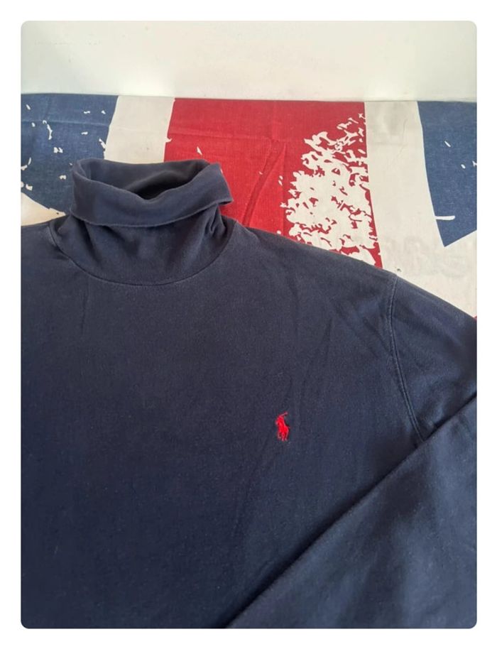 Col roulé Ralph Lauren taille L bleu marine/cavalier rouge - photo numéro 4