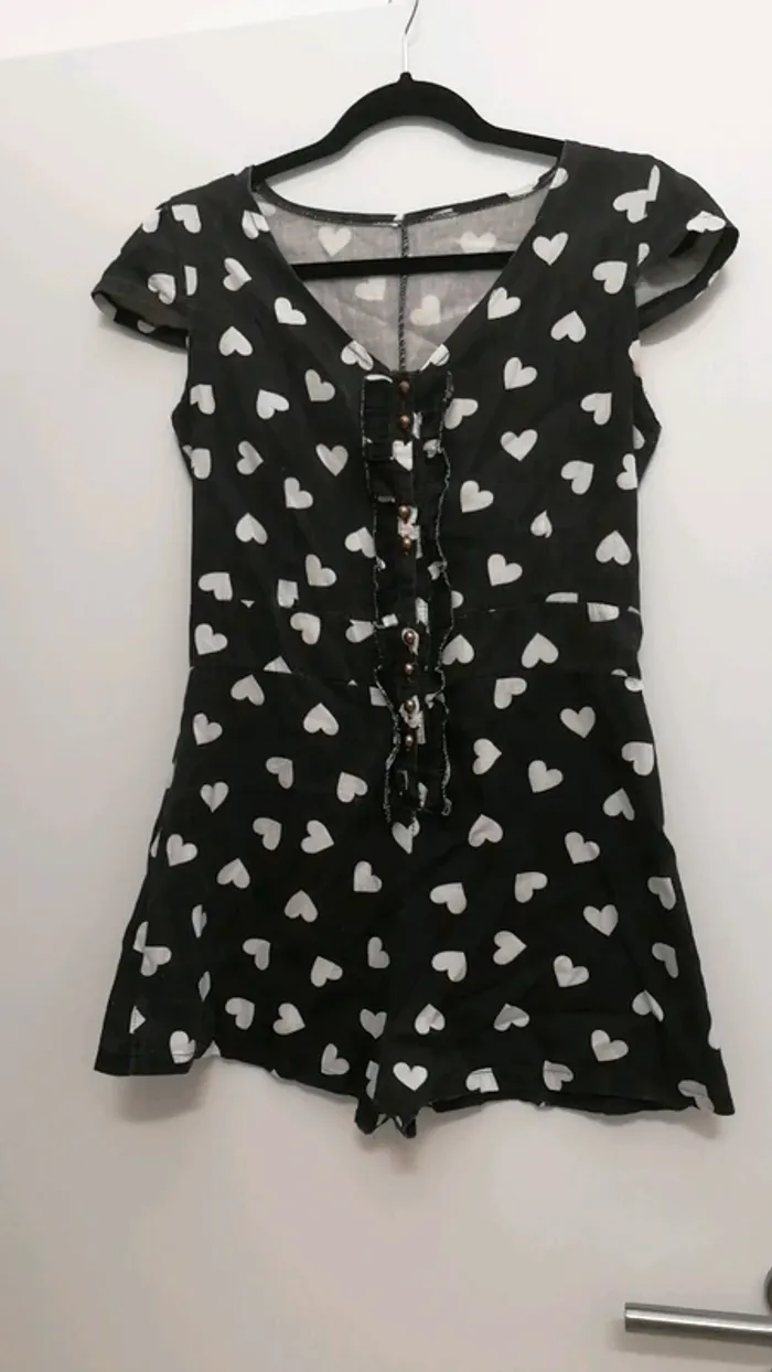 Combishort vintage cœurs