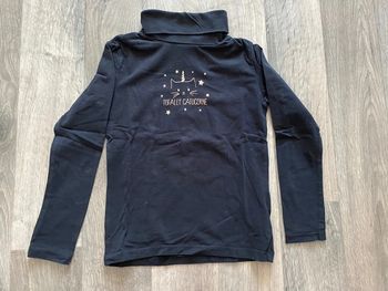 Tee shirt col roulé chat