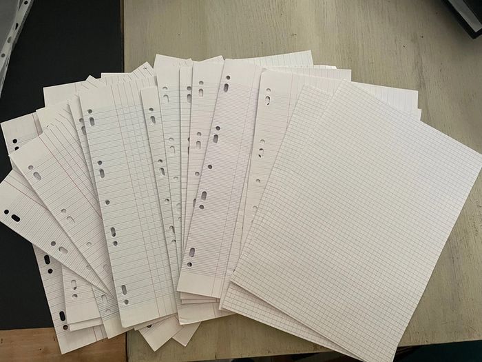 Lot classeur feuilles et fiches plastifiées - photo numéro 2