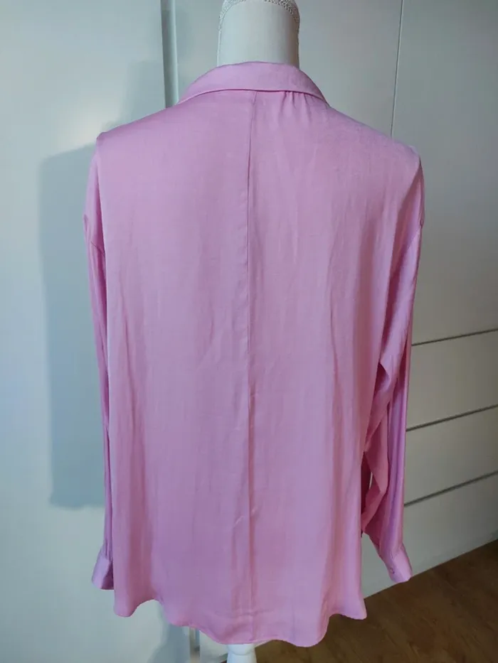 Jolie chemise satinée rose - photo numéro 5