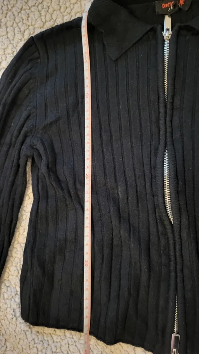gilet fermeture éclair noir zippé - photo numéro 5
