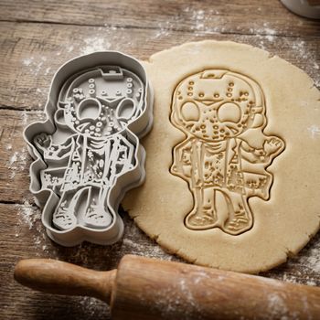 Emporte-pièce et Découpoir Masque Hockey style Jason Vendredi 13 pour Biscuits Halloween