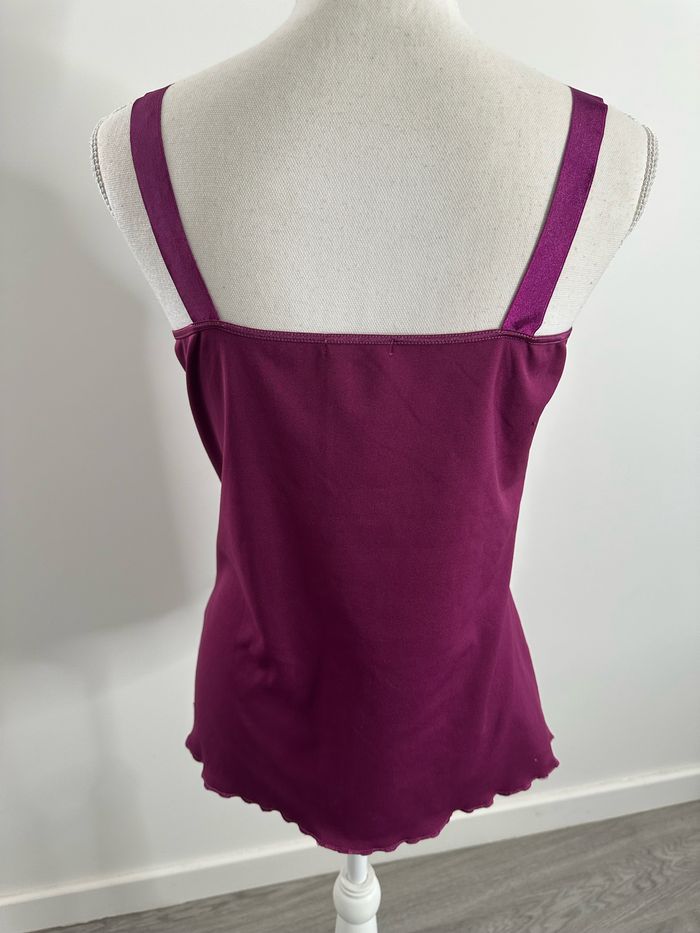 Débardeur en dentelle violet Thermolactyl Damart Vintage T36/38 S/M - photo numéro 6