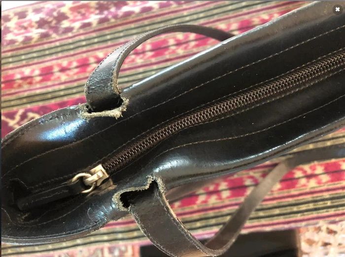 🔆 Chic et TBE sac Lamarthe noir cuir L30 x H26,5 cm et 58 cm avec lanière P 9 cm - photo numéro 7