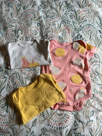 Lot de 3 bodies manches courtes 9 mois