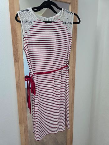 Robe rayures rayée rouge et blanche Camaieu taille 38