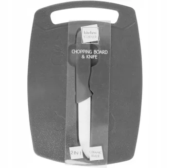 Ensemble Planche à Découper et Couteaux 2 en 1 – Kitchen Korner Vert Neuf